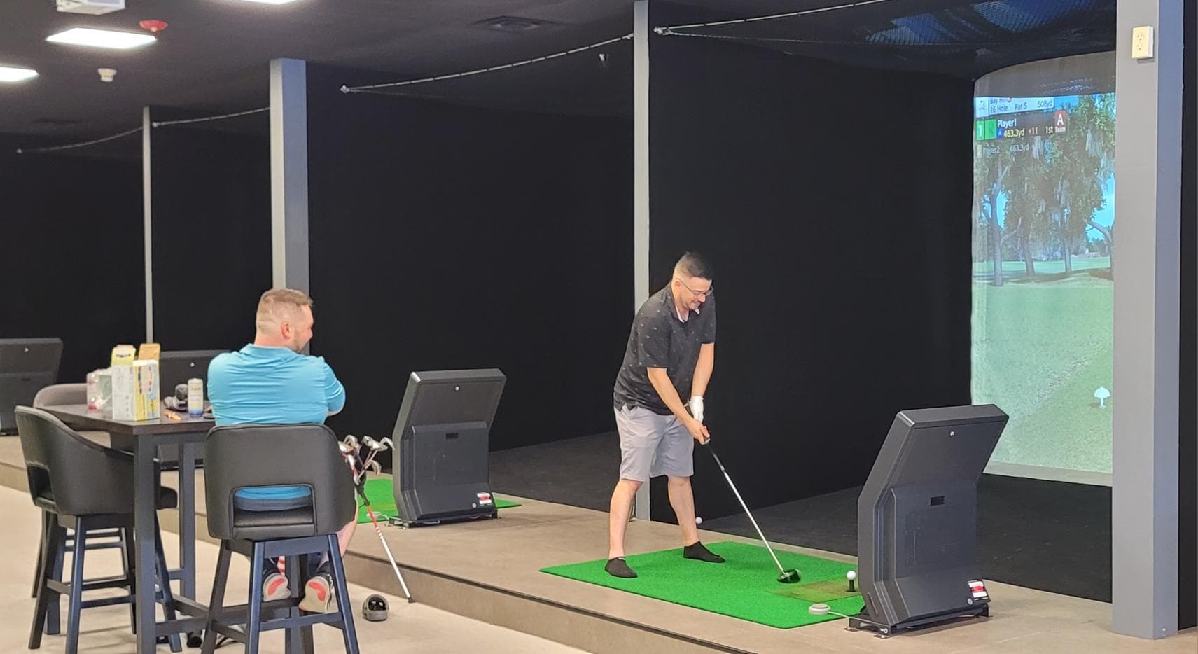 GOLFZON simulator bays for indoor golf league play