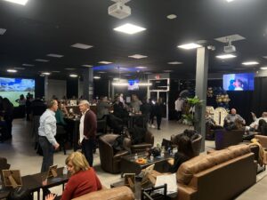 Indoor golf outing